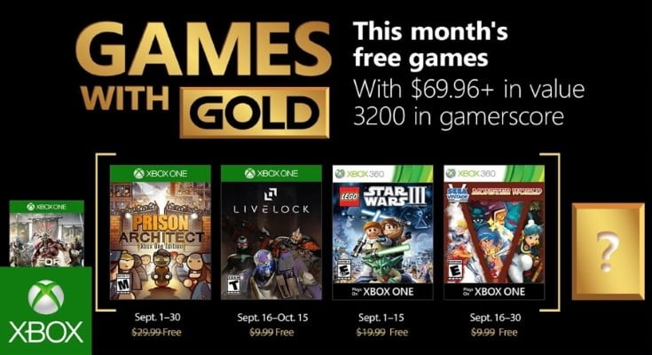[Games with Gold] Setembro de 2018