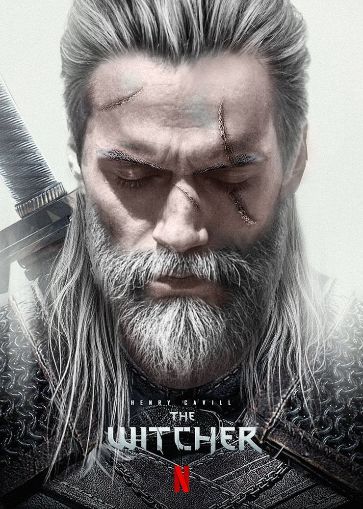 Henry Cavill como Geralt de Rivia - Imagem por @Bosslogic