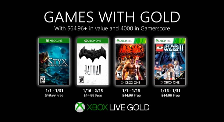 (GwG) Games with Gold - Jogos Grátis - Janeiro de 2020 na Xbox Live!